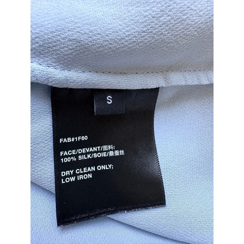 Lafayette 148 New York Scottie Bluebell Silk Blouse Size Small NWOT Minimalist - Picture 10 of 10